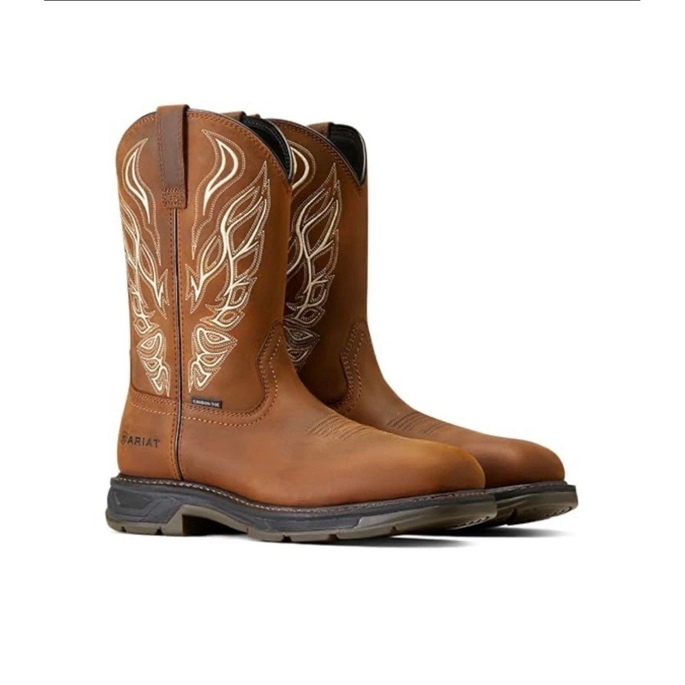 Ariat WorkHog XT Phoenix Carbon Toe Men 9.5 Brown Work Boots 10046931 NEW